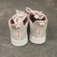 thumbnail image 3 of Ad-id-as Women's Pink and gray Sneakers with Knit Upper Size 5, 3 of 6