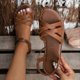 thumbnail image 4 of Women's Casual Strappy Sandal Open Toe Adjustable Casual Fisherman Sandal for Beach Travel & Indoor, 4 of 5