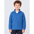 thumbnail image 2 of LittleSpring 1/4 Zip Winter Jackets for Boys Fleece Sweatshirt Pullover Warm Outerwear Blue Size 4, 2 of 7