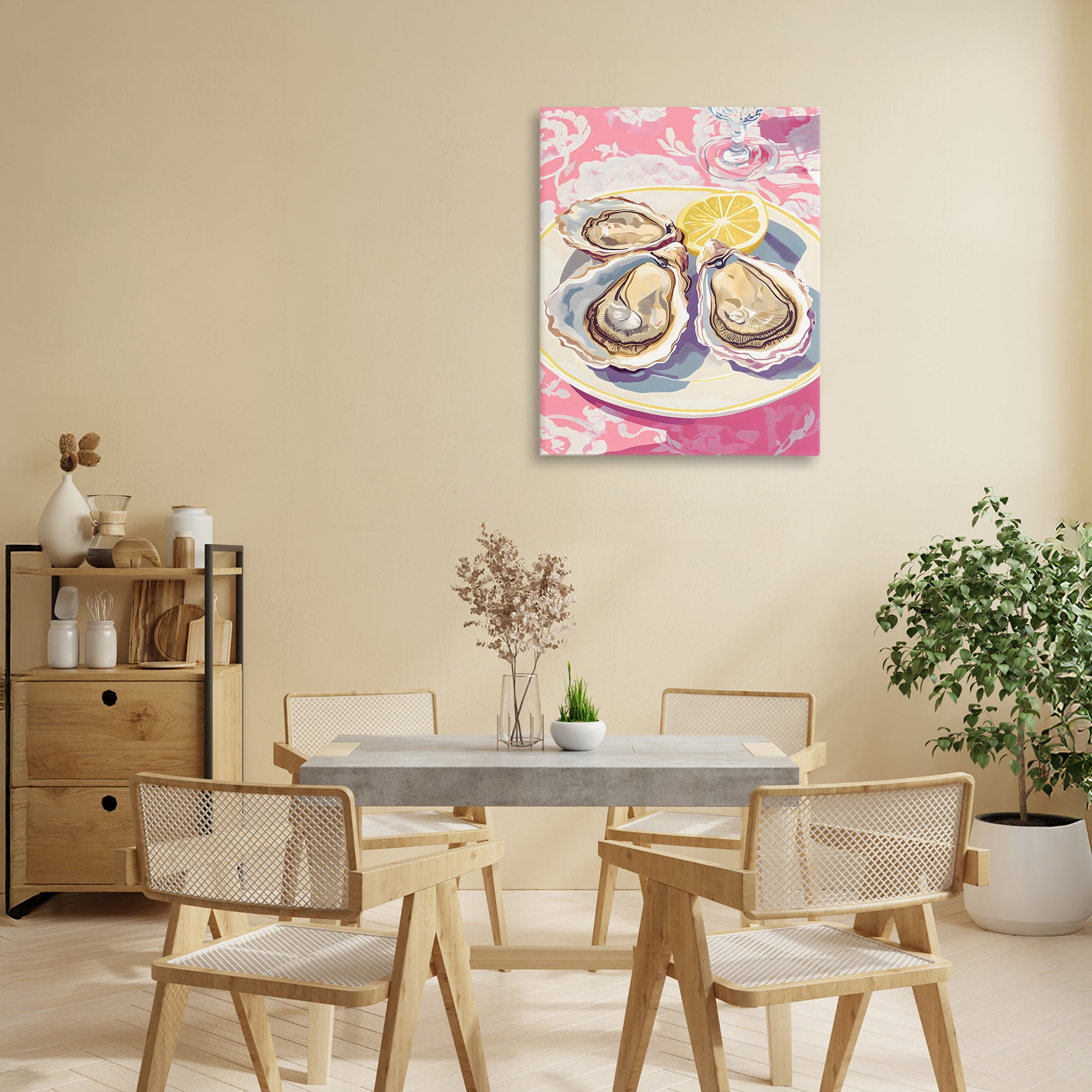 Stupell Industries Plated Oysters & Lemons Canvas Wall Art, design by The Prints Vibe