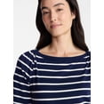 thumbnail image 4 of Time and Tru Women's Envelope Tee with Short Sleeves, Sizes XS-XXXL, 4 of 5