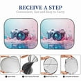 thumbnail image 6 of Windshield Sun Shade, Vintage Camera Splash Art Foldable Car Sun Shade Windshield for Front, 2 Pieces, 6 of 7