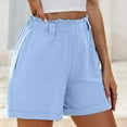thumbnail image 6 of Plebaso Women's Casual High Waist Shorts Wide Leg Solid Color Womens Summer Beach Shorts with Pockets, 6 of 7