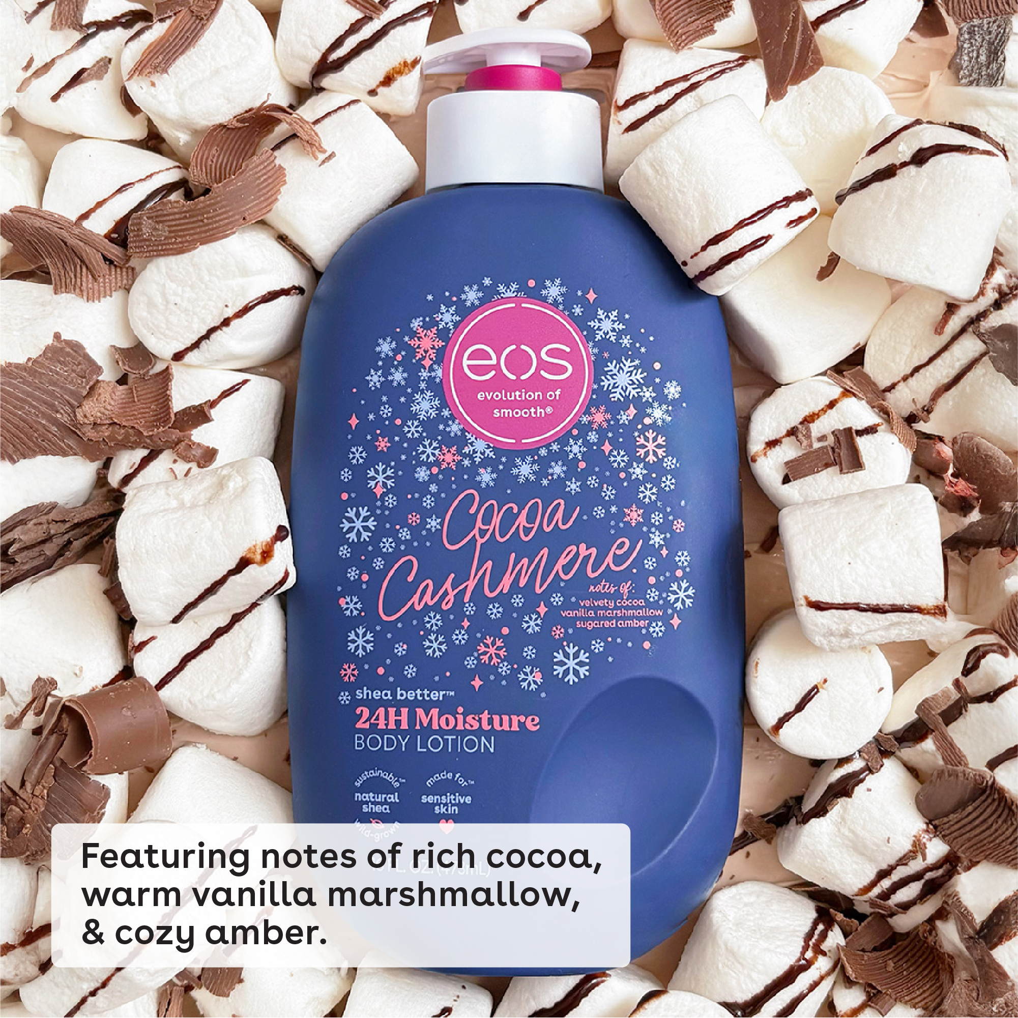 eos Shea Better 24H Moisture Body Lotion, Cocoa Cashmere, 16 fl oz