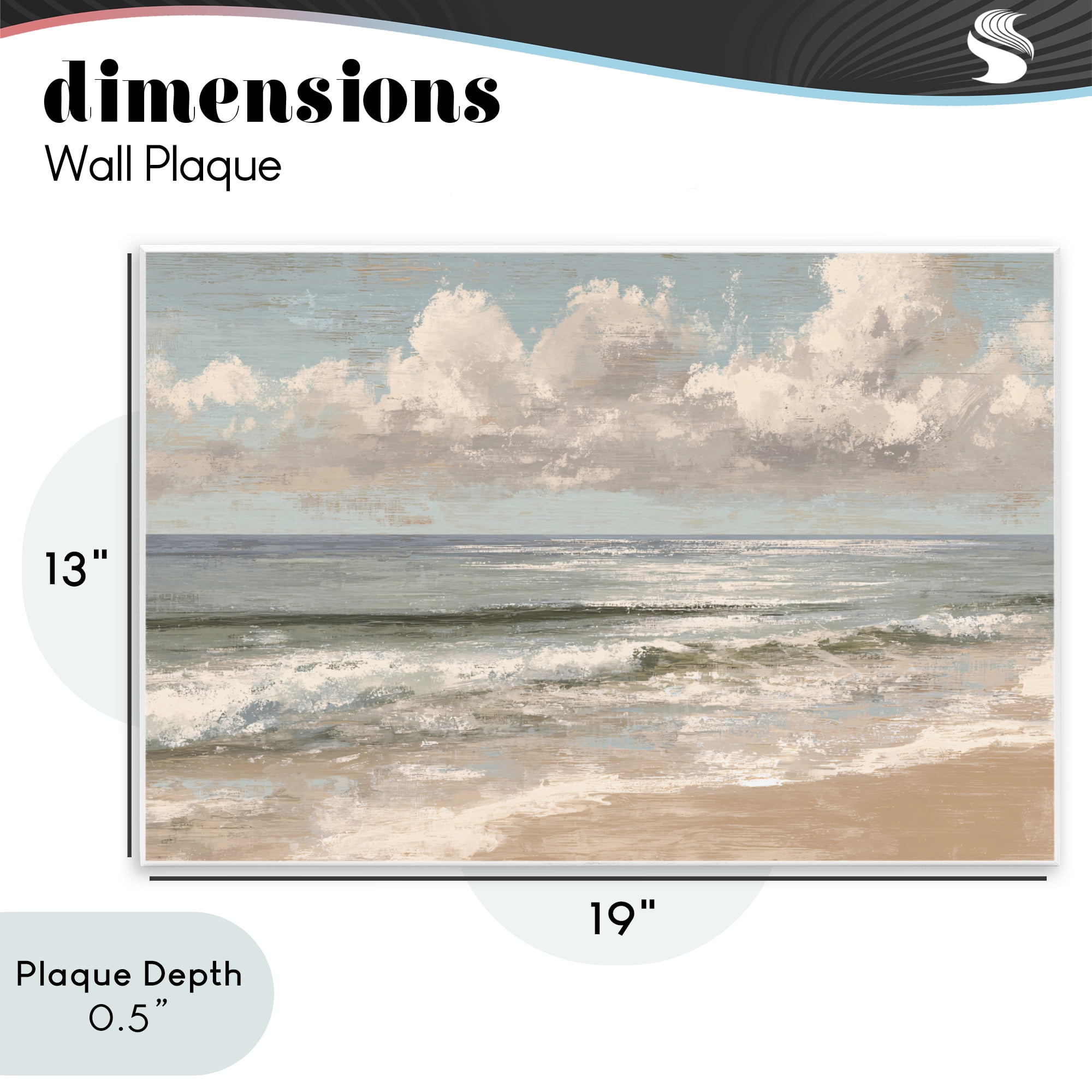 Stupell Industries Distressed Beach Horizon Wall Plaque Art, design by Jacky Ngan