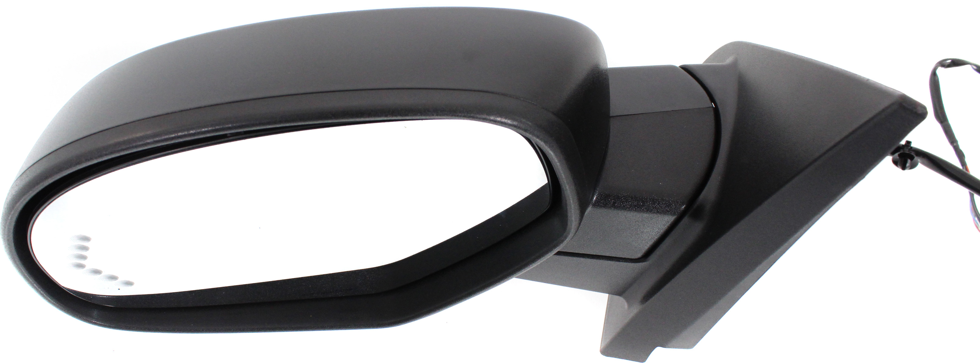 Mirror Compatible With 2003-2014 Chevrolet Tahoe 2007-2013 Avalanche Left Driver Side Heated In-glass Signal Light 1 Paintable and Textured Black Cap Kool-Vue