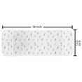 thumbnail image 2 of Minimalist Microwave Oven Cover, Colorful Cartoonish Illustration of Floral Pattern on a Plain Background, Water Resistant Organizer with Pockets for Kitchen, 36" x 12", Multicolor, by Ambesonne, 2 of 4