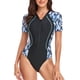 thumbnail image 3 of Bikini Mujer Traje de Baño Traje de Baño de Moda Para Mujer, Estampado, de Manga Larga, Con Cremallera, Bikini Triangular, Para Playa y Piscina., 3 of 3