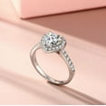 thumbnail image 3 of Dash Jewel 14K White Gold Plated 1.2 Ct Heart Cut Diamond Wedding Ring - Elegant Solitaire with Accents - Unique Engagement Ring for Women's - Perfect for Celebrating Life's Special Moments, 3 of 3