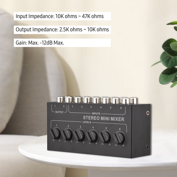 Passive Mixer with Volume Control for RCA Stereo Distribution