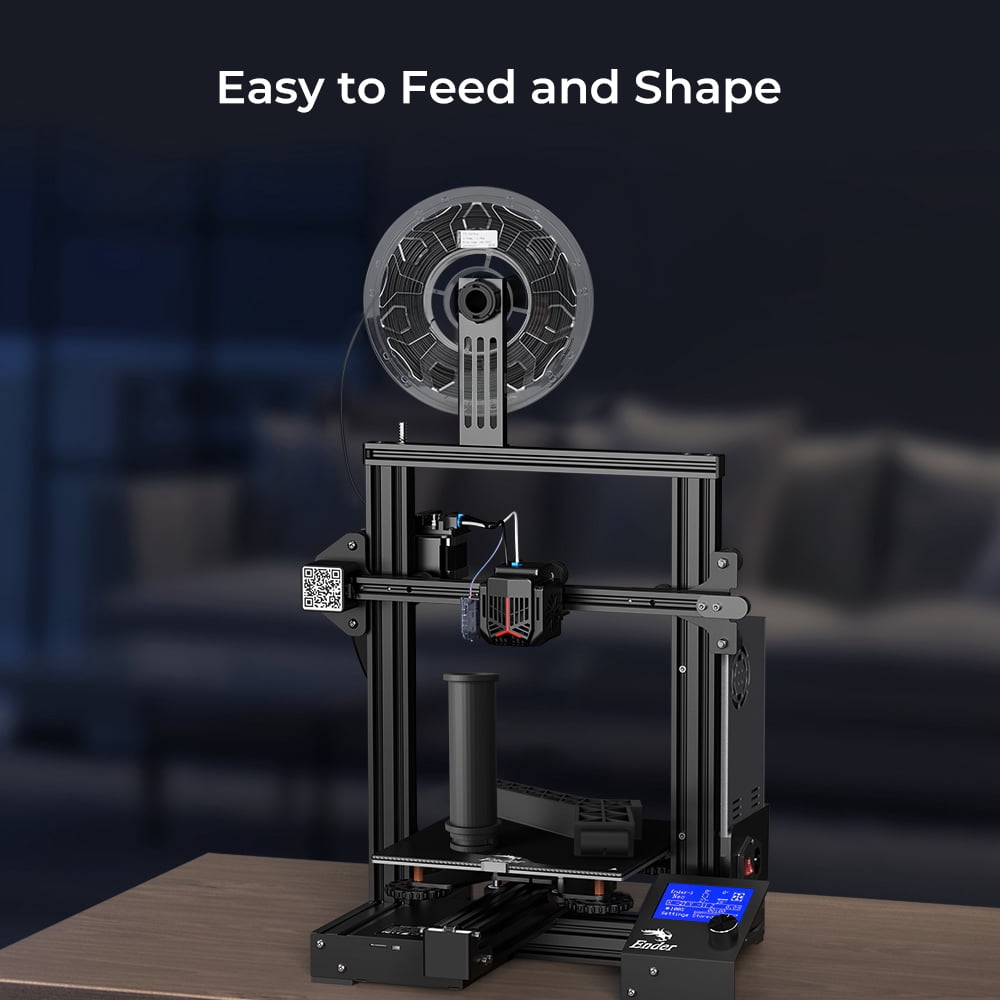 Creality Official 3D Printer Filament PLA Carbon Fiber Filament with Strong Hardness Easier to Shape Compatible with All Fused Deposition Modeling 3D Printers, 1kg Spool for Home DIY Kids