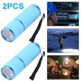 thumbnail image 4 of Mini linterna 9LED Luz de camping Antorchas de aleación de aluminio impermeables Azul cielo Azul 2 piezas, 4 of 5