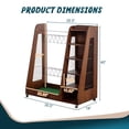 thumbnail image 2 of Morufur Golf Bag Storage Rack with Locking Wheels, 2 Golf Bags Organizer for Garage Car Trunk, Brown, 2 of 9