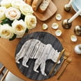 thumbnail image 2 of Round Placemats Abstract White Bear 15 inch Set of 2 Table Mats for Dining Table Black Wood Grain Heat Resistant Non-Slip Kitchen & Home Decorative Place Mat Set, 2 of 8
