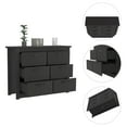 thumbnail image 2 of Boahaus Pearl Modern Dresser, Black Painted with 6 Drawers, 2 of 5
