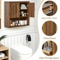 thumbnail image 7 of Wirrytor Bathroom Brown Medicine Cabinet, Vanity Wall Mounted Storage Cabinet with Adjustable Shelves, Hanging Wall Cabinet for Bathroom, Cupboard for Kitchen, Laundry, Living Room, 7 of 7