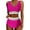 Red, variant on Huowey Women Swimwear High Waisted Bikini Sets 2PCS High Cut Bathing Suits Athletic Color Block Swimsuits Boho Bathing Suit Honeymoon Cruise Trendy Wear