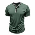 thumbnail image 5 of LpwkSSA Men Casual Round Neck Printing Pullover Fitness Sports Shorts Sleeves T Shirt Blouse Green M, 5 of 8