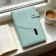 thumbnail image 4 of A5 Leather Notebook 200 Pages Journal Soft Notepad for Work Office Mint Green, 4 of 5