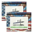 thumbnail image 2 of Wobogo American Flag Bald Eagle A4 Size Clear Polyester File Pocket Set of 2 Zipper Home Work Office Organizer, 2 of 7