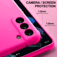 thumbnail image 3 of Funda para teléfono KIOMY Galaxy S21 FE 5G resistente a golpes, rosa neón, 3 of 5