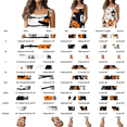 thumbnail image 3 of Halloween Jumpsuits for Women, One Piece Sleeveless Pumpkin Print Rompers Pants, Adjustable Strap Baggy Overalls, Wide Leg Jumpsuit Baggy Harem Pants, Summer Fall Outfits, White L, 3 of 7