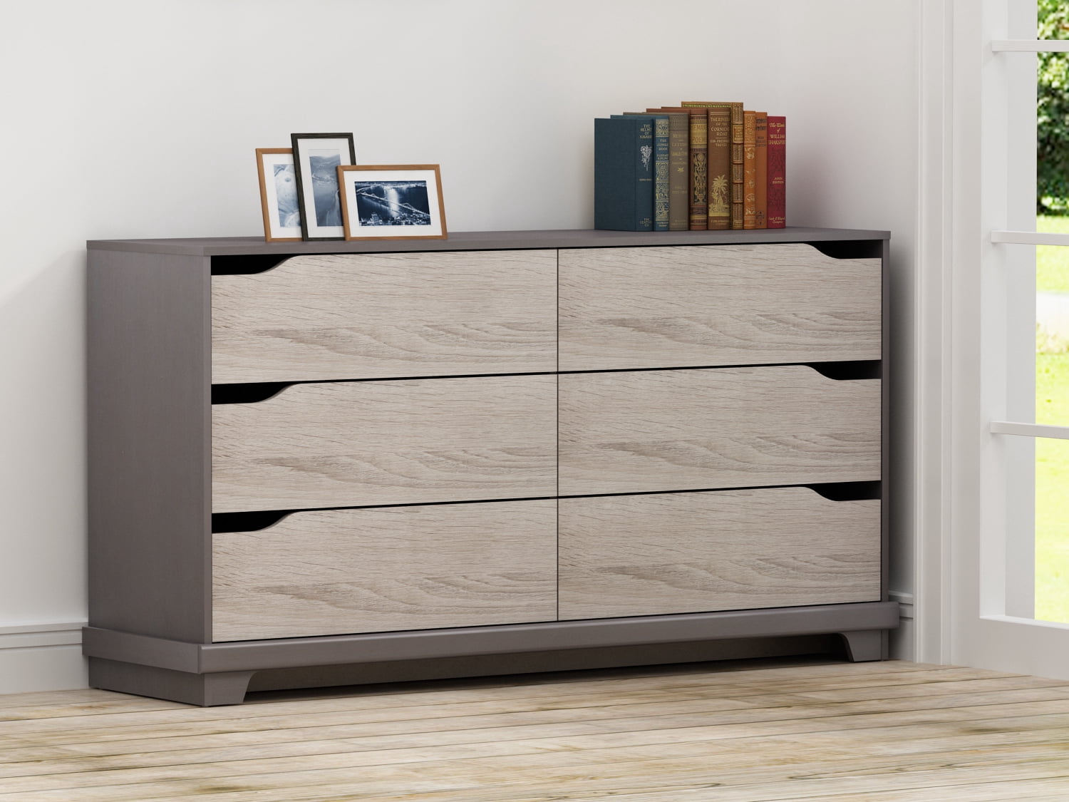Homestar Waterloo 6 Drawer Dresser Java Brown With Sonoma Walmart Com Walmart Com