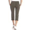 thumbnail image 2 of Eddie Bauer Women's Stretch Soft Cotton Blend Elastic Waistband Capri Pants (Basil Heather, S), 2 of 2