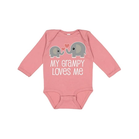 

Inktastic Grampy Loves Me Grandchild Gift Gift Baby Boy or Baby Girl Long Sleeve Bodysuit