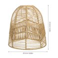 thumbnail image 2 of FUTUREORYY Woven Lamp Shade Khaki Paper Rope Metal Frame For Restaurant 1Pcs, 2 of 5