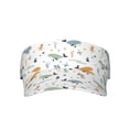 thumbnail image 2 of Kdxio Sea Creatures Print Sun Visor Hat Golf Visor Adjustable Velcro Outdoor Sports Cap for Men Women, 2 of 7