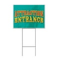 thumbnail image 1 of Attraction Entrance (18" x 24") Yard Sign, Includes Metal Step Stake, 1 of 6