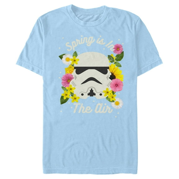 Men's Star Wars Stormtrooper Spring is in the Air Graphic Tee Light Blue Medium