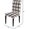 thumbnail image 6 of 4 Pack Plaid Chair Covers for Dining Room, Washable Seat Protector Black Check Elastic Outdoor Chair Cover for Kitchen Home Office or Party, 6 of 6