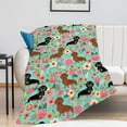 thumbnail image 3 of Dachshund In Sweaters Pattern Blankets Fleece Printed Cute Portable Soft Throw Blanket for Bed Office Quilt Dog Flannel Blanket, 3 of 6