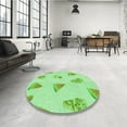 thumbnail image 4 of Ahgly Company Machine Washable Indoor Square Transitional Green Area Rugs, 7' Square, 4 of 7