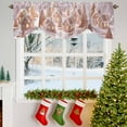 thumbnail image 5 of Tie Up Valance Curtain for Kitchen,Xmas Tree Ginger Bread House Rod Pocket Short Curtains Adjustable Tie-Up Shade Valances,Winter Pink Snowflake Window Treatment for Bathroom Living Room Bedroom, 5 of 8