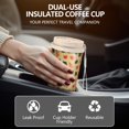 thumbnail image 5 of Leopard Print 18oz Double Drinking Coffee Mug – Vacuum Insulated Stainless Steel Travel Cup with Leakproof Lid, 316 Steel Thermos Tumbler for Hot & Cold Beverages, 5 of 6