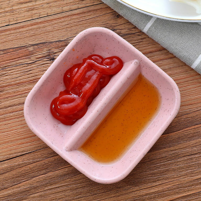 2-teiliges weißes Saucenhalter-Dipping-Set, Mini-Ketchup-Dipping