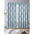 thumbnail image 3 of Ocean Anchor Sheer Curtains 108 Inches Long 2 Panels Blue Striped Light Filtering Semi Sheer Window Curtains Drapes for Bedroom Living Room 52"x108"x2, 3 of 7