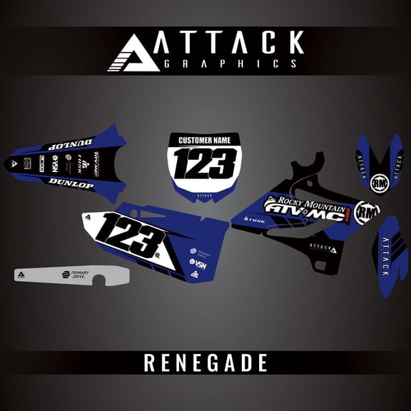 Attack Graphics Custom Renegade Complete Bike Graphics Kit for Yamaha YZ250 2015