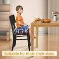 thumbnail image 5 of Dznils Toddler Booster Seat for Dining Table, with Safety Buckles, Non-Slip Bottom, Blue Elephant, 5 of 14