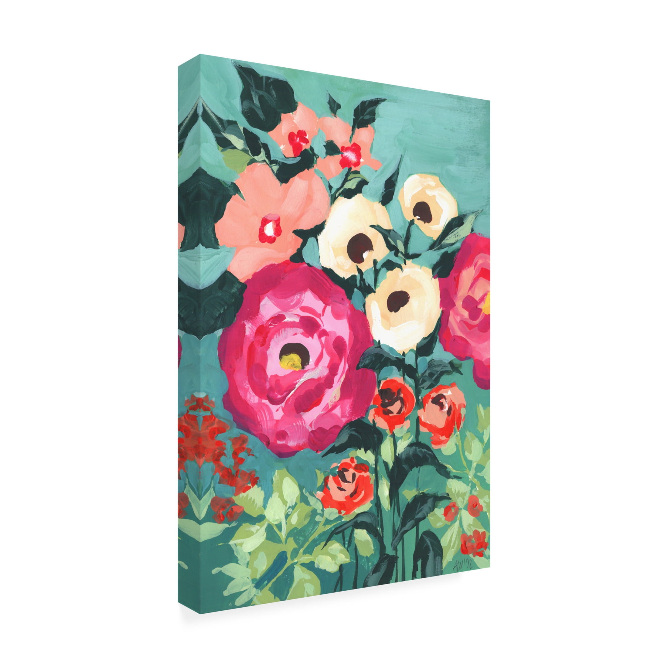 Trademark Fine Art Ania Zwara Viva Magenta Peonies Canvas Wall Art