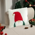 thumbnail image 4 of Nkmbld Christmas Pillow Covers Decoration Velvet Embroidered Santa Claus Pillow Covers for Winter Holiday Farmhouse Home Sofa Couch Decoration, Red, 4 of 7