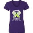 thumbnail image 3 of Inktastic Lymphoma Awareness Hope Support and Love Women's V-Neck T-Shirt, 3 of 5