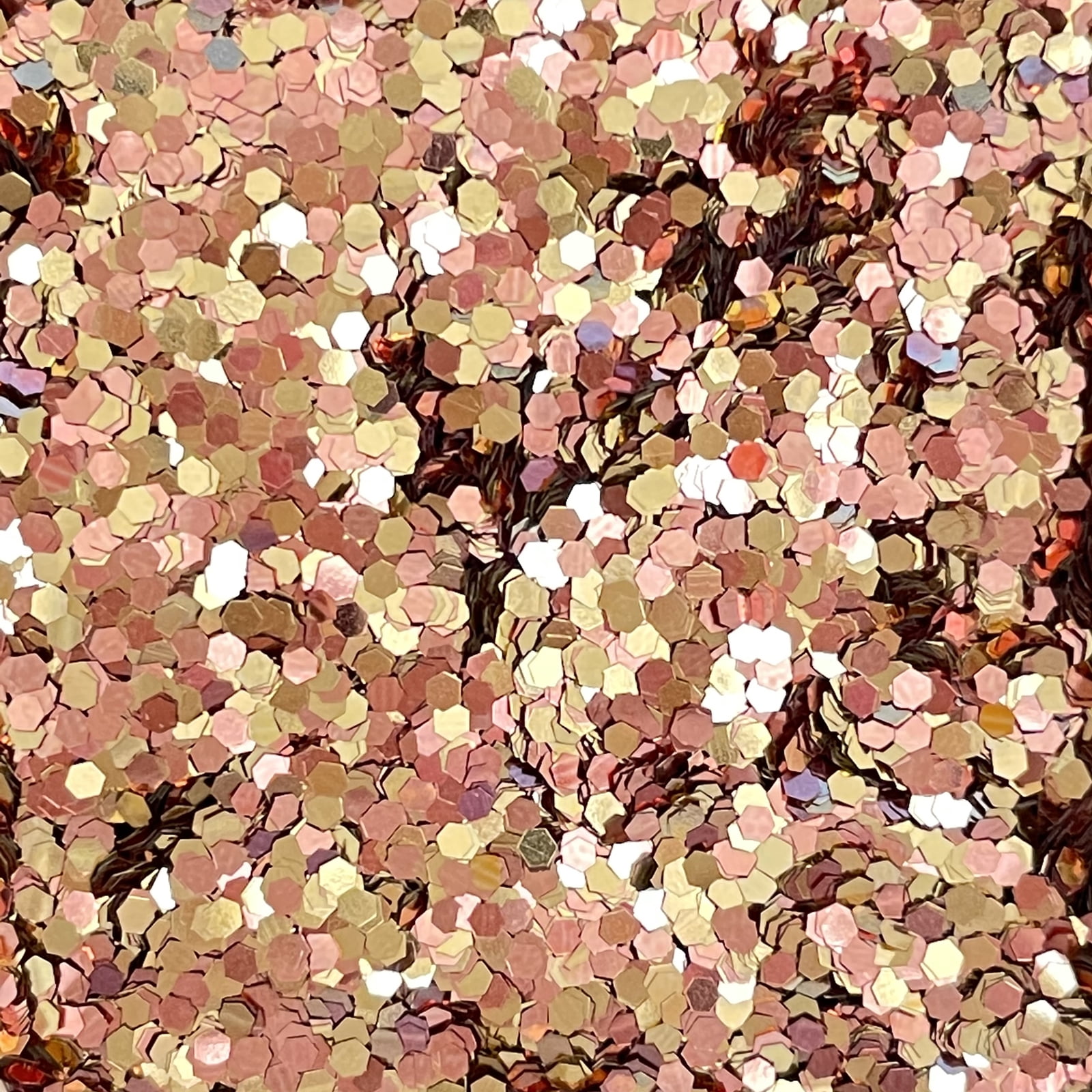 Recollections Chunky Champagne Rose Polyester Glitter, 12 Pack