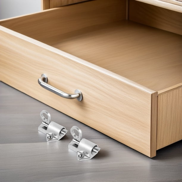 FUTUREORYY 2Ud Cerradura De Resorte Con Automático Zinc Aleación Para Puertas Gabinetes Plata