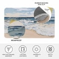 thumbnail image 3 of Blue Coastal Door Mat Indoor Outdoor, Oil Painting Art Modern Abstract Non Slip Welcome Mat with Rubber Backing, Absorbent Fabric Front Door Mats Entryway Rug for Home Patio Entrance 16"x24", 3 of 9