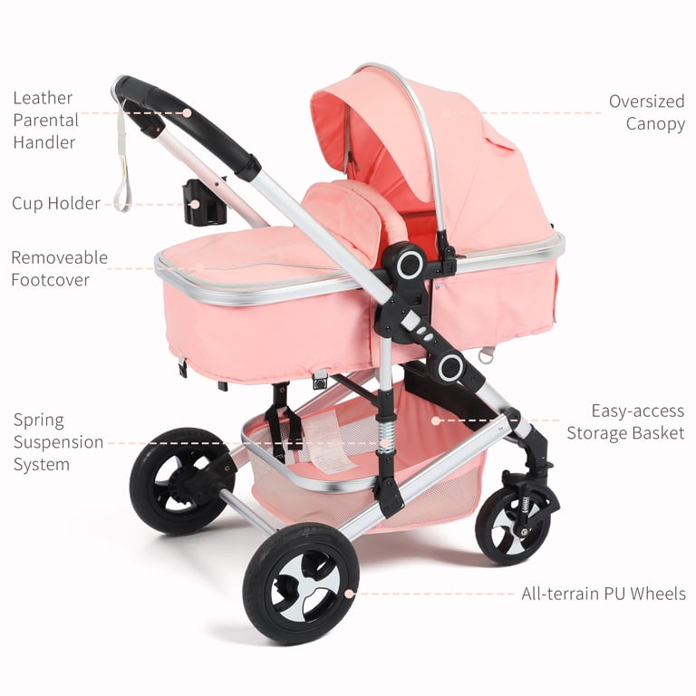 開運◎飛天◎ロングイ✦トロレアイト＆ピンクオパール3体ファミリーセット AILEEKISS 3-in-1 Baby Stroller, Convertible Design, Adjustable