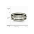 thumbnail image 6 of Grey Titanium Ring Band Wedding Black Enamel 6mm Brushed, 6 of 6